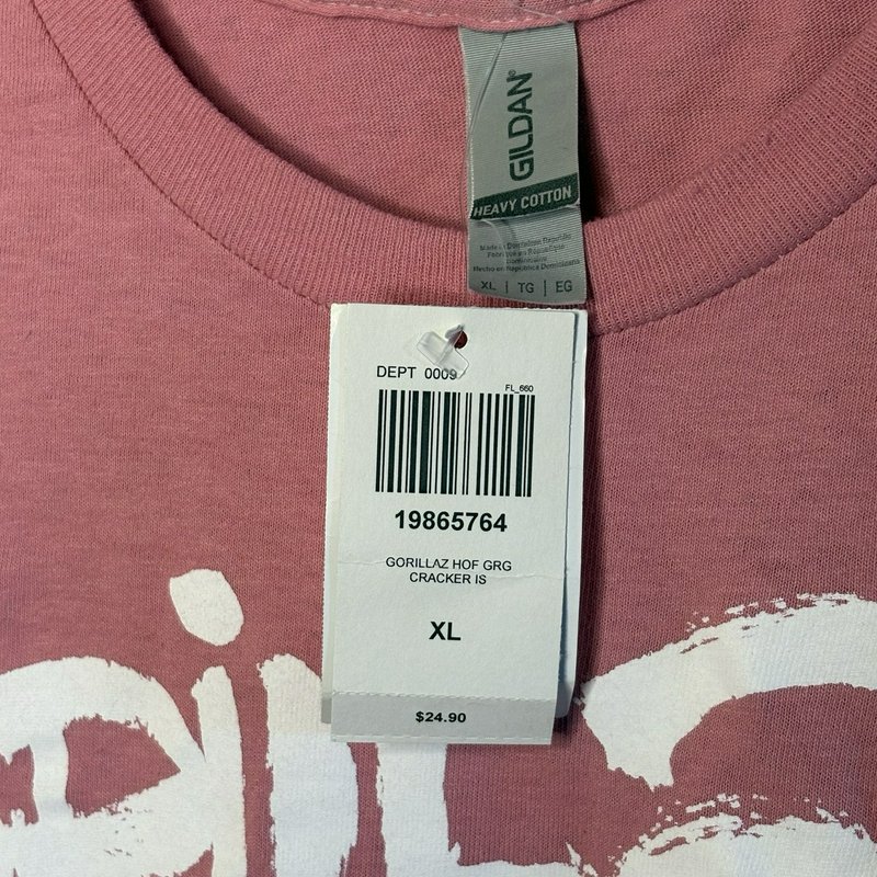 Gorillaz Pink Band Graphic T-Shirt Hot Topic NWT XL Gildan Heavy Cotton