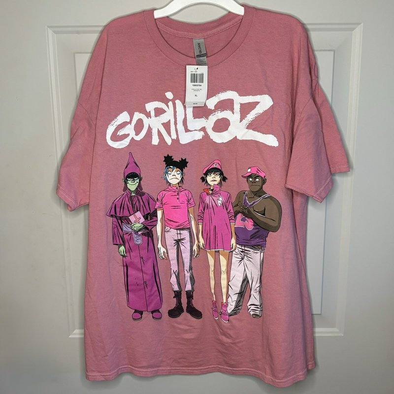 Gorillaz Pink Band Graphic T-Shirt Hot Topic NWT XL Gildan Heavy Cotton