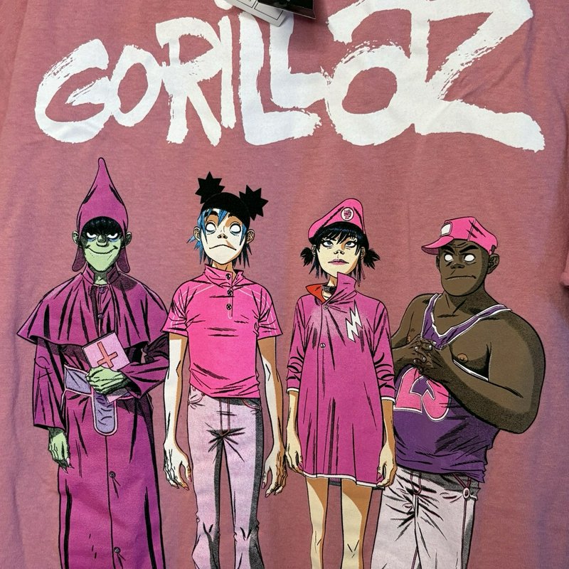 Gorillaz Pink Band Graphic T-Shirt Hot Topic NWT XL Gildan Heavy Cotton