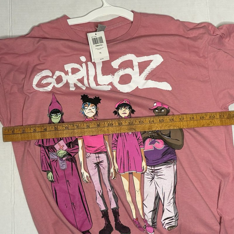 Gorillaz Pink Band Graphic T-Shirt Hot Topic NWT XL Gildan Heavy Cotton