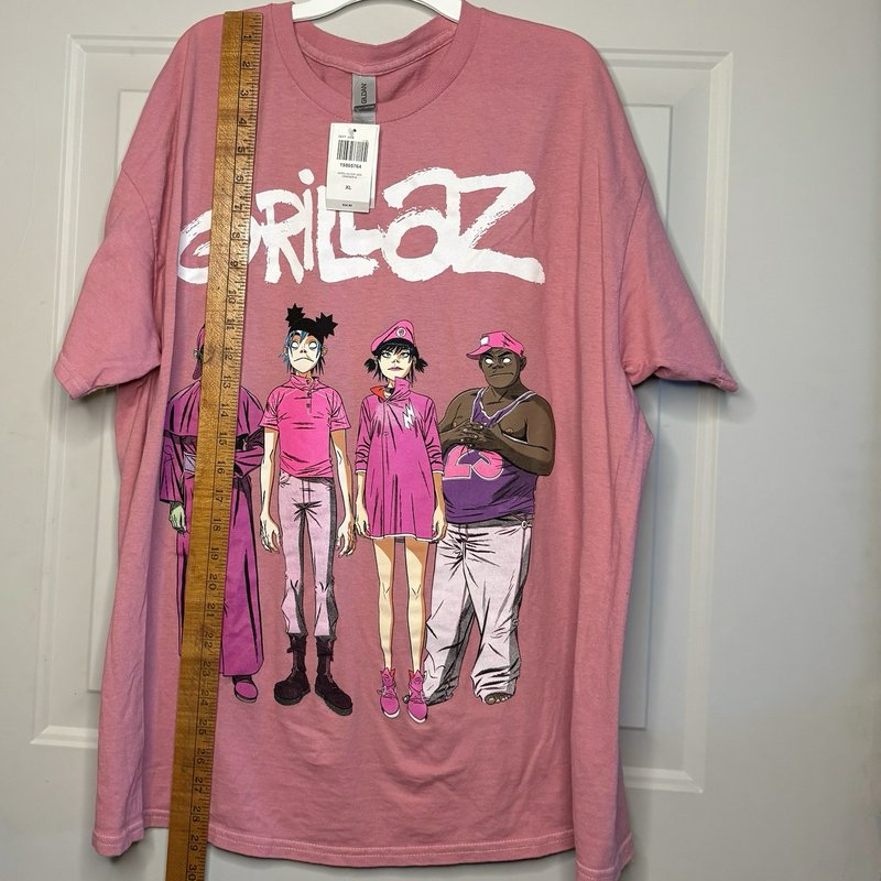 Gorillaz Pink Band Graphic T-Shirt Hot Topic NWT XL Gildan Heavy Cotton