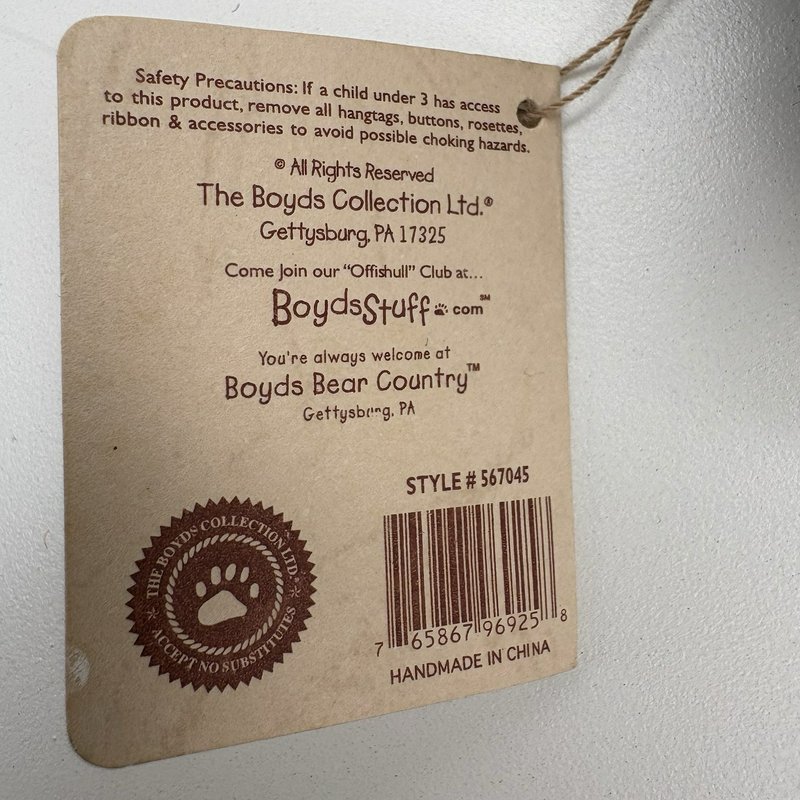 Boyds Head Bean Collection Halloween Cat & Bear Plush Set Candy Corn & Pumpkin