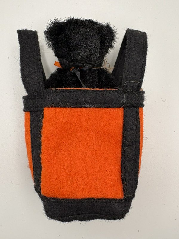 Boyds Head Bean Collection Halloween Cat & Bear Plush Set Candy Corn & Pumpkin