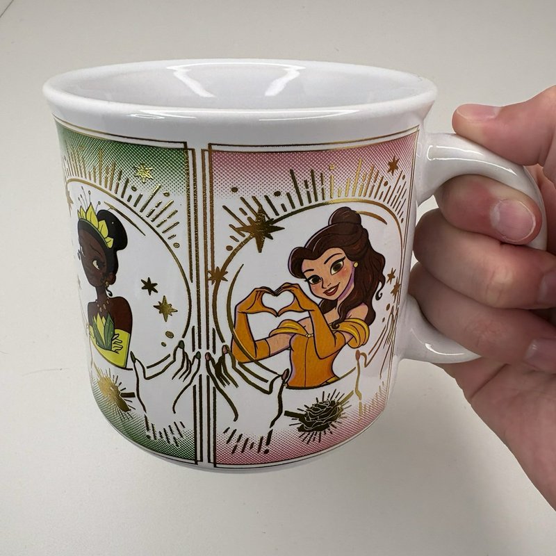 Disney Princess 20oz Mug Ariel Belle Tiana Cinderella “I Make My Own Magic” NWT
