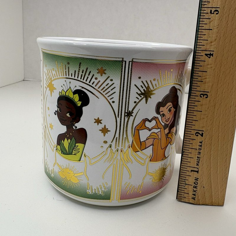 Disney Princess 20oz Mug Ariel Belle Tiana Cinderella “I Make My Own Magic” NWT