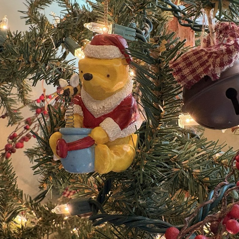 Disney Winnie the Pooh Santa Honey Pot Ornament Midwest of Cannon Falls 1990s