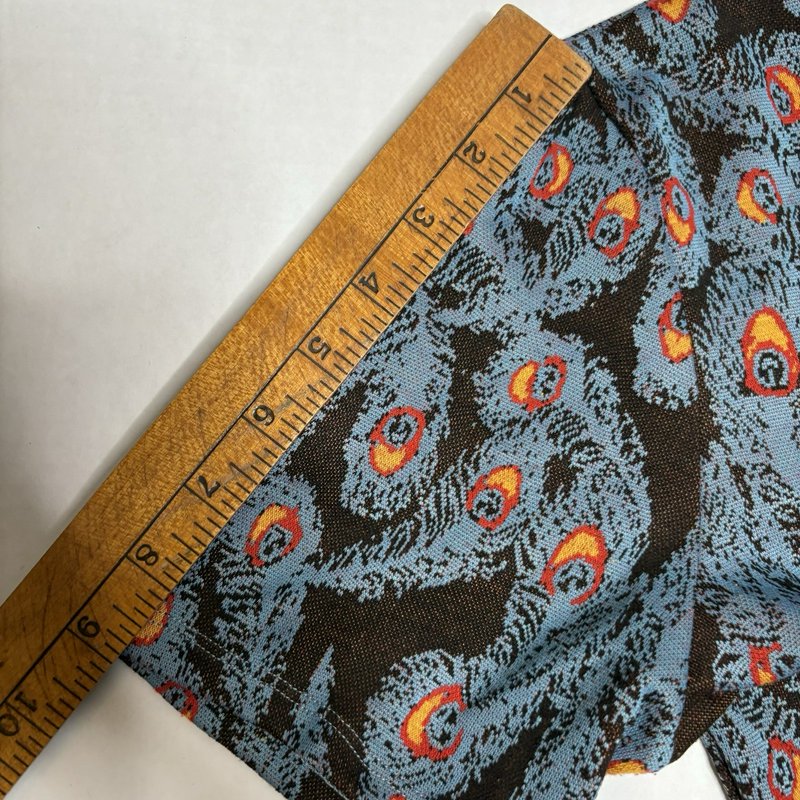 LuLaRoe Amelia Dress XL Peacock Feather Print Brown Blue Fit Flare Pockets