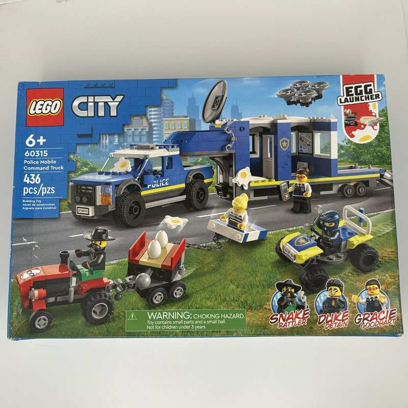 LEGO City Police Mobile Command Truck 60315 – Open Box, Sealed Bags, 436 pcs