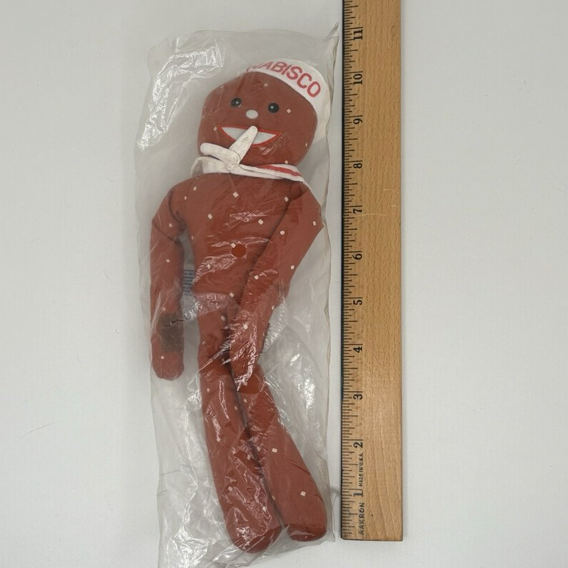 Vintage Nabisco Mister Salty Pretzel Plush Doll by Russ Berrie — Sealed 1980s