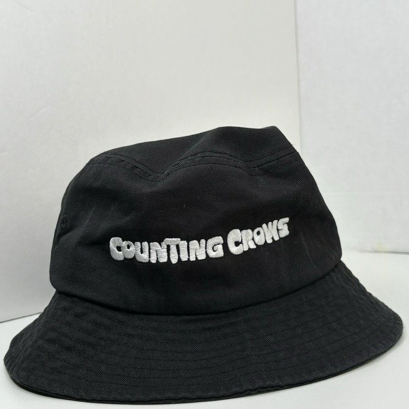 Counting Crows VIP Butter Miracle Bucket Hat Black Embroidered Logo 100% Cotton