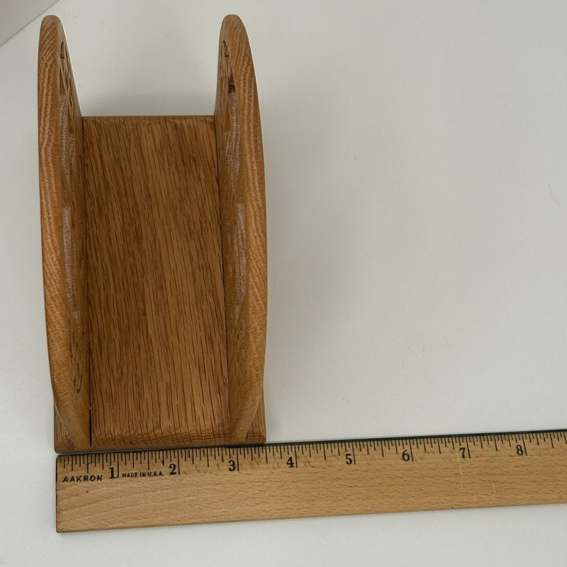 Handmade Oak Cat in Window Scroll Saw Napkin Holder Lowell’s Scrolls Idaho