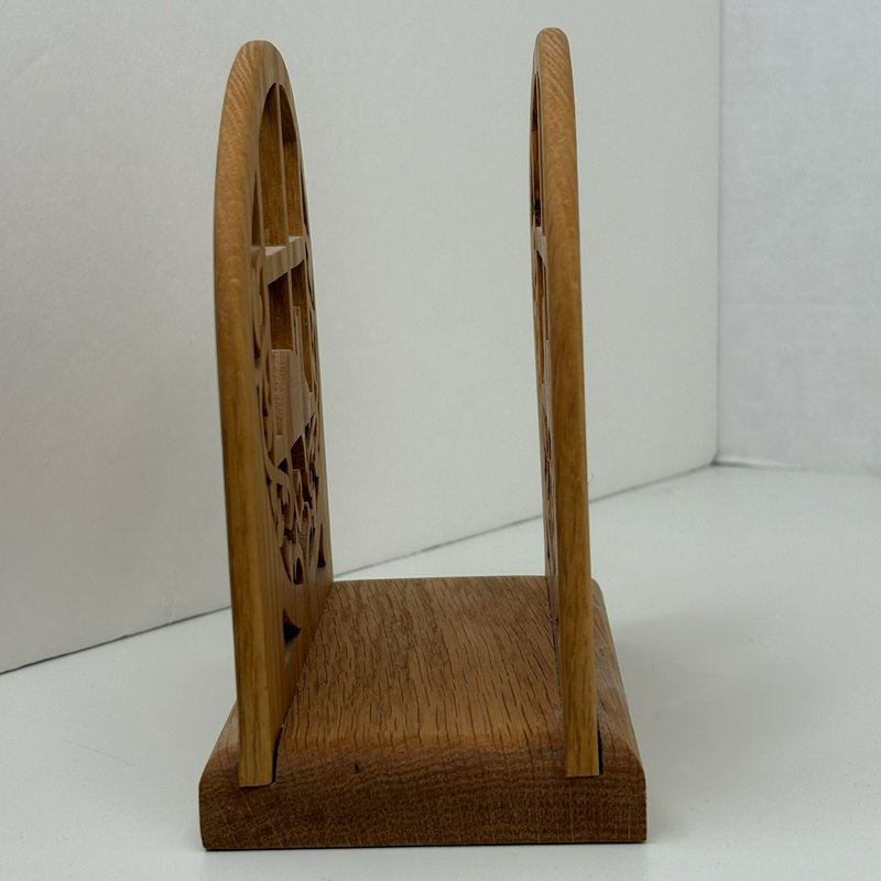 Handmade Oak Cat in Window Scroll Saw Napkin Holder Lowell’s Scrolls Idaho