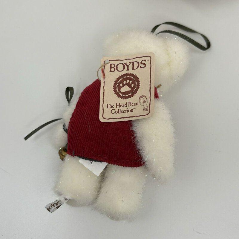 Lot of 3 Boyds Bears Christmas Plush Webster Lil' Muffelbeary Ornament Head Bean