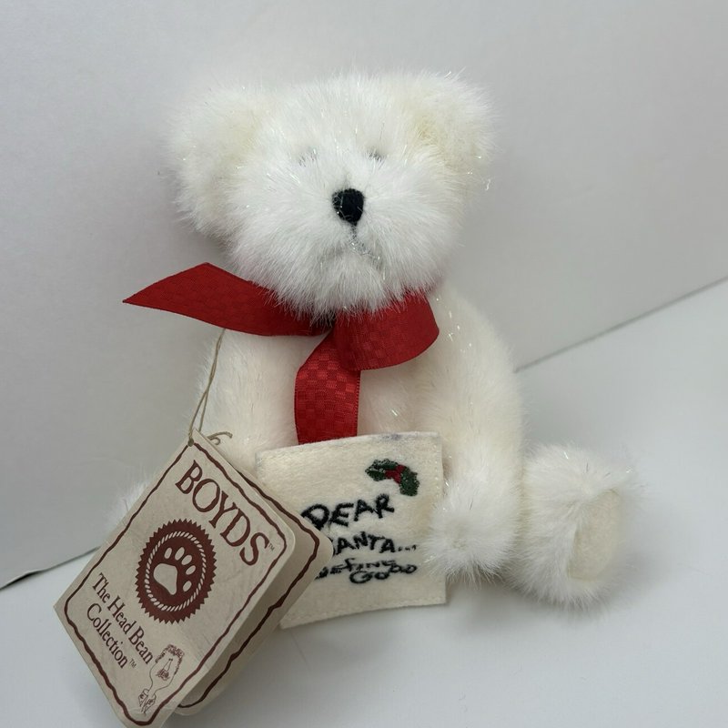 Lot of 3 Boyds Bears Christmas Plush Webster Lil' Muffelbeary Ornament Head Bean