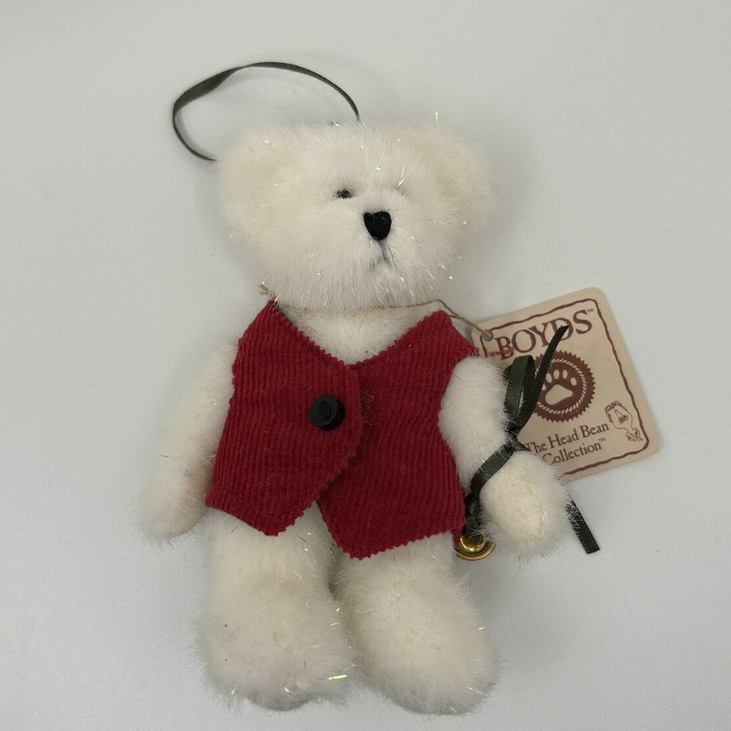 Lot of 3 Boyds Bears Christmas Plush Webster Lil' Muffelbeary Ornament Head Bean