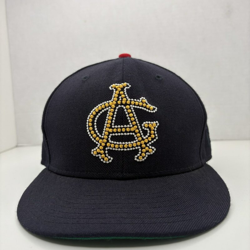 Rare Acapulco Gold x New Era 59FIFTY AG Logo Wool Fitted Hat Size 6 7/8