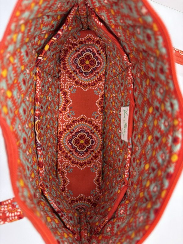 Vera Bradley Paprika Quilted Tote & Convertible Wristlet Set Retired Floral