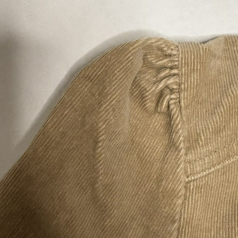 White House Black Market Corduroy Military Peplum Jacket Tan Size 8 NWOT