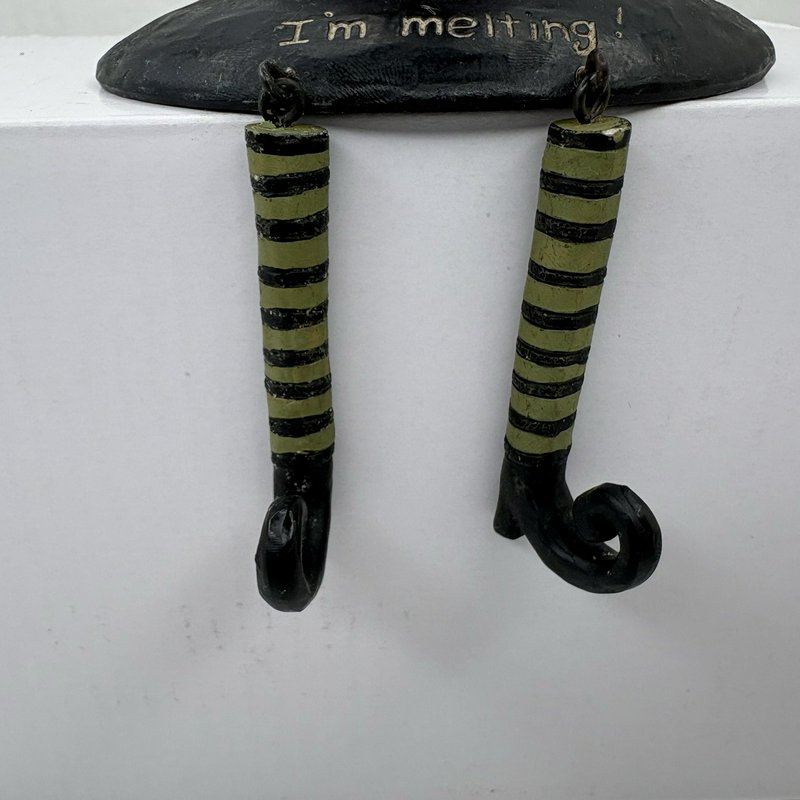 Suzi “I’m Melting” Witch Hat Figurine Halloween Decor Wicked Witch Legs