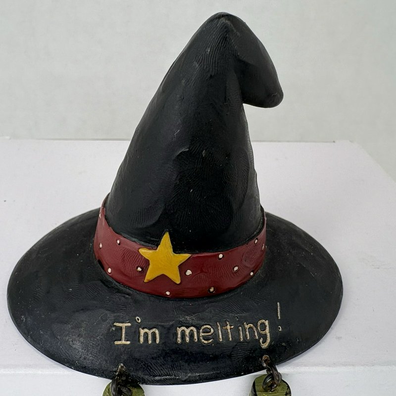Suzi “I’m Melting” Witch Hat Figurine Halloween Decor Wicked Witch Legs