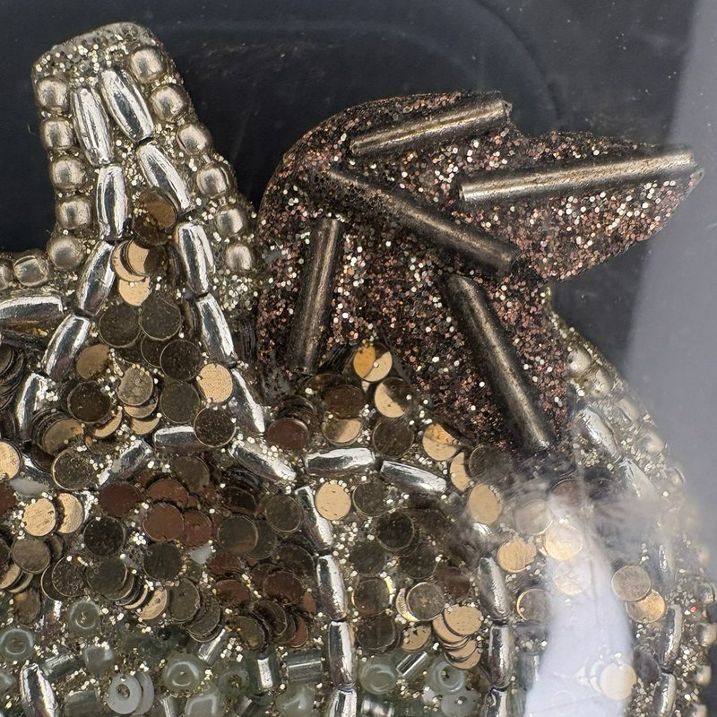 Tahari Home Beaded Pumpkin Napkin Rings Set of 4 New in Box Fall Table Decor