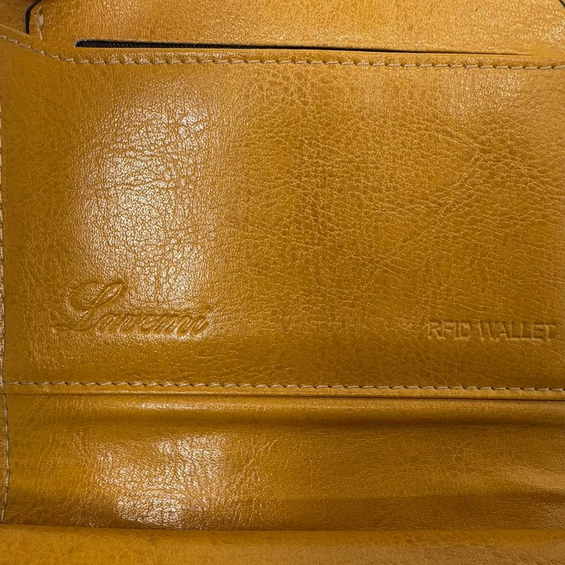 Lavemi RFID Leather Wallet Mustard Yellow Western Sunflower Concho Bifold