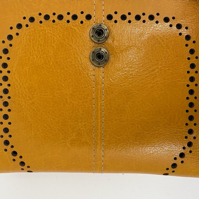 Lavemi RFID Leather Wallet Mustard Yellow Western Sunflower Concho Bifold