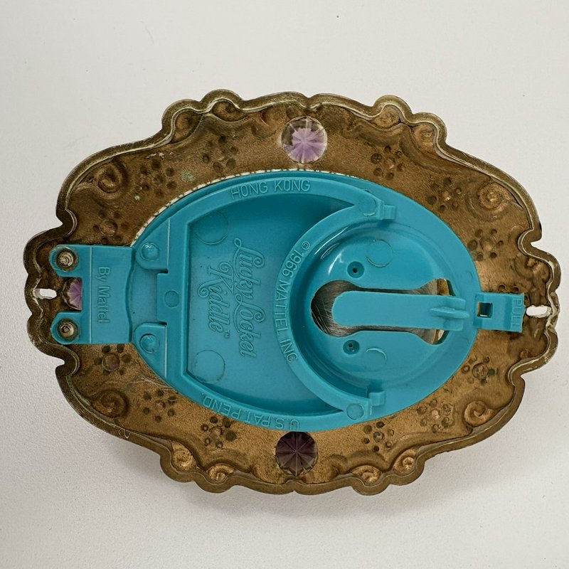 1966 Mattel Lucky Locket Kiddle Lilac Doll – Gold Frame Purple Dress Hong Kong