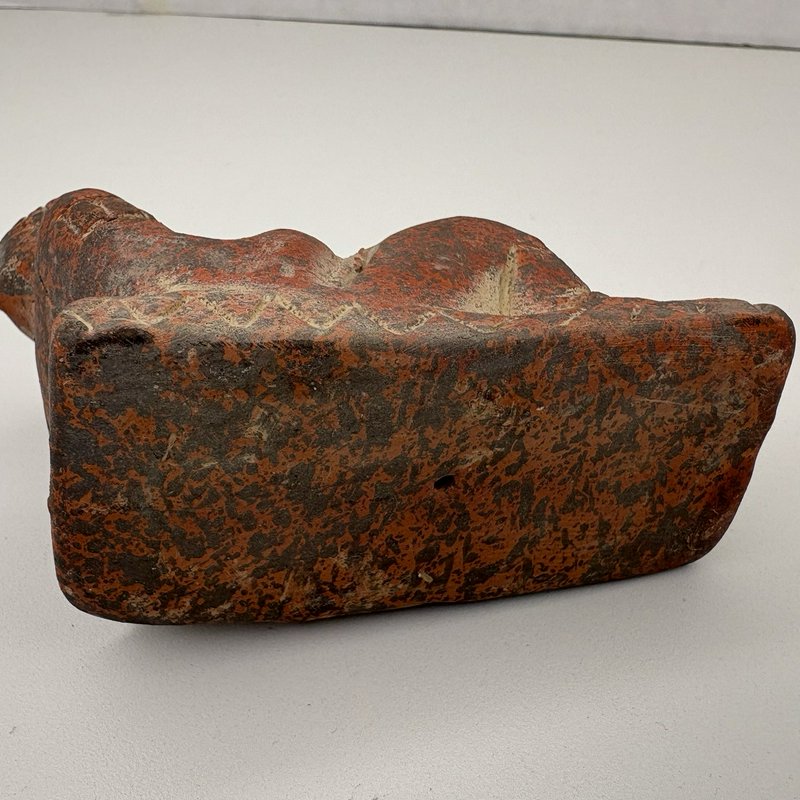 Mexican Terracotta Chacmool Style Reclining Figure Vintage Folk Art Sculpture