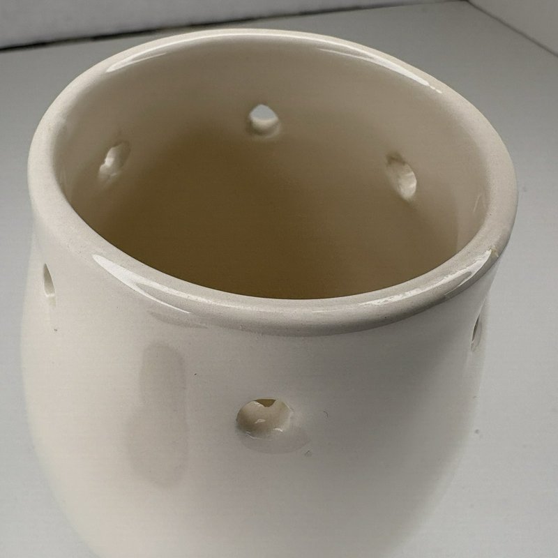 Mud Pie Bistro Garlic Keeper Ceramic Jar with Wood Lid Kitchen Storage 2016