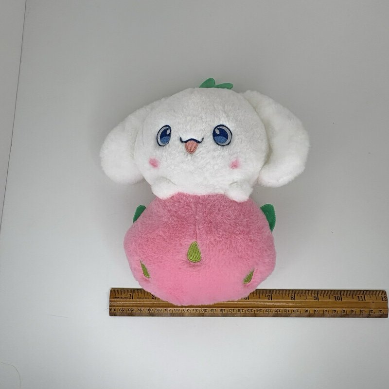 Sanrio Cinnamoroll Strawberry Plush 8” White Pink Kawaii Cute No Tags