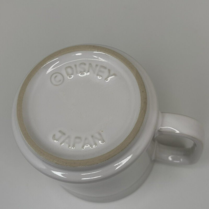 Vintage Walt Disney World Castle Mug Japan White 1970s Blue Logo Retro Cup