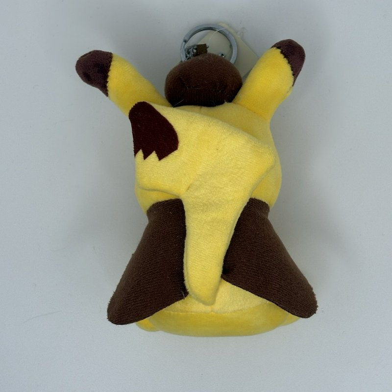 Detective Pikachu Plush Keychain + 3 Pokémon Trick or Trade Booster Packs NWT