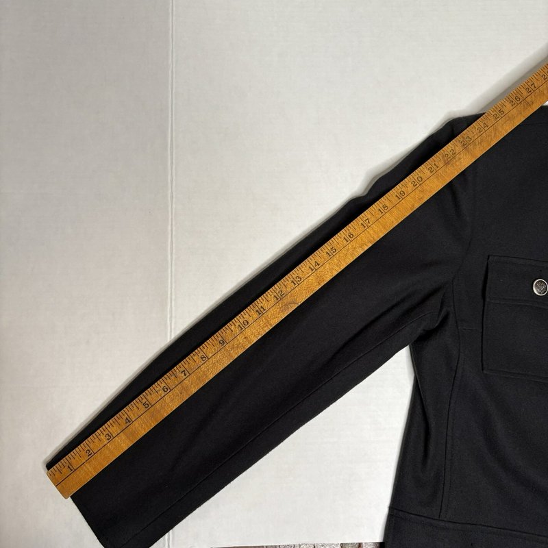 Harve Benard Wool Blend Military Style Y2K Jacket Women’s 14 Gray Silver Buttons