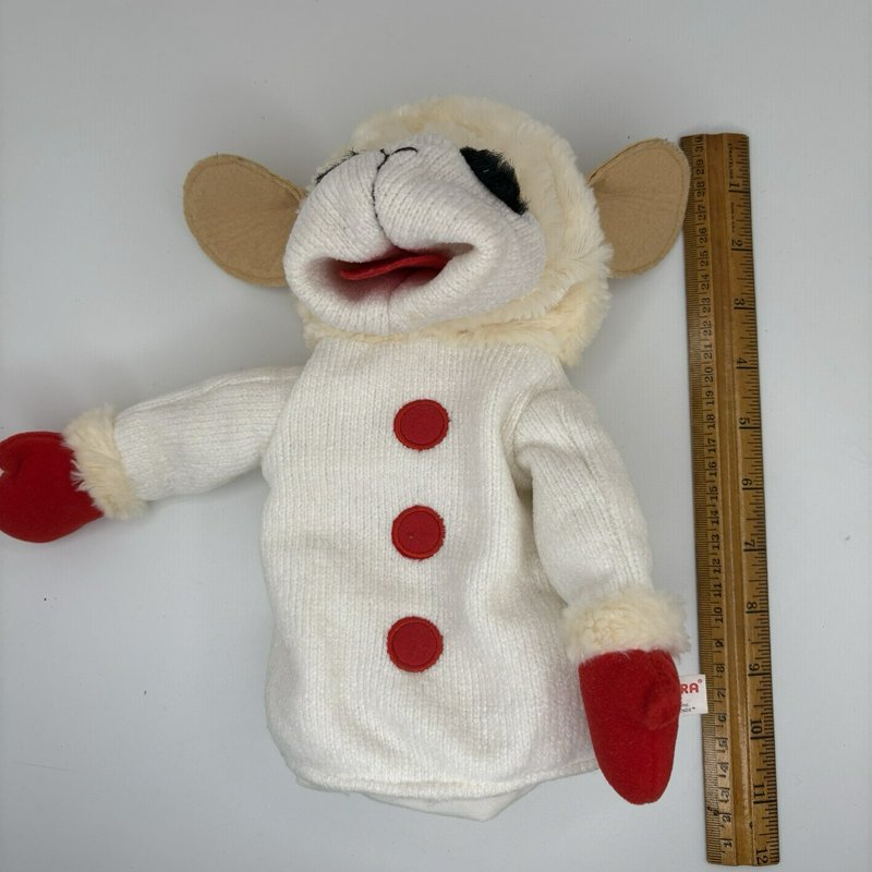 Aurora Lamb Chop Hand Puppet Plush 11”  2002 Classic Media Shari Lewis Vintage