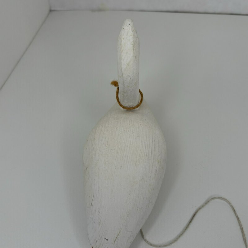 Hand Carved Mini Swan Decoy A.A. Waterfield Wildfowler Store NC Signed Folk Art