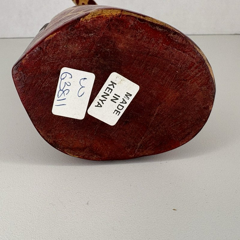 Hand Carved Wood Giraffe Bust Figurine Made in Kenya African Safari Folk Art