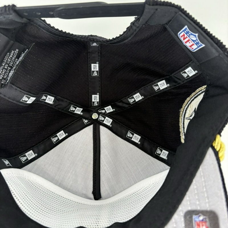 Pittsburgh Steelers New Era Corduroy Snapback Hat Gold Rope Leaf PS Logo NFL