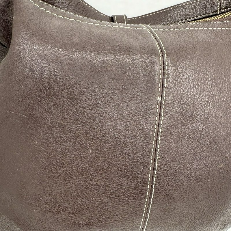 Coach Legacy Turnlock Hobo Bag Brown Pebbled Leather Shoulder Purse F19045