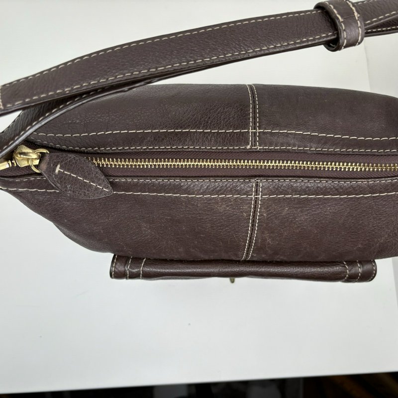 Coach Legacy Turnlock Hobo Bag Brown Pebbled Leather Shoulder Purse F19045