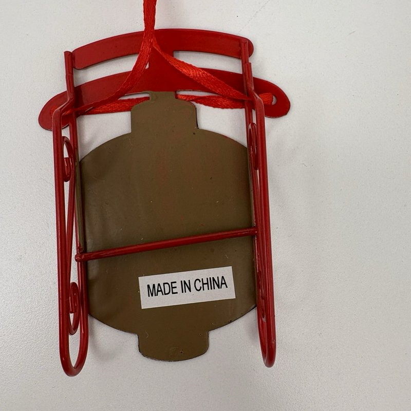 San Francisco 49ers Metal Sled Christmas Ornament NFL Licensed 3.5”