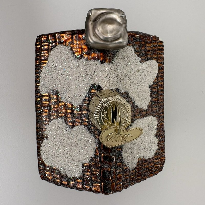 Old World Christmas Log Cabin Glass Ornament Blown Glass Tree Wreath Lodge