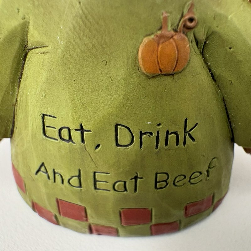 Suzi Skoglund Thanksgiving Turkey Figurine Eat Drink and Eat Beef 3”
