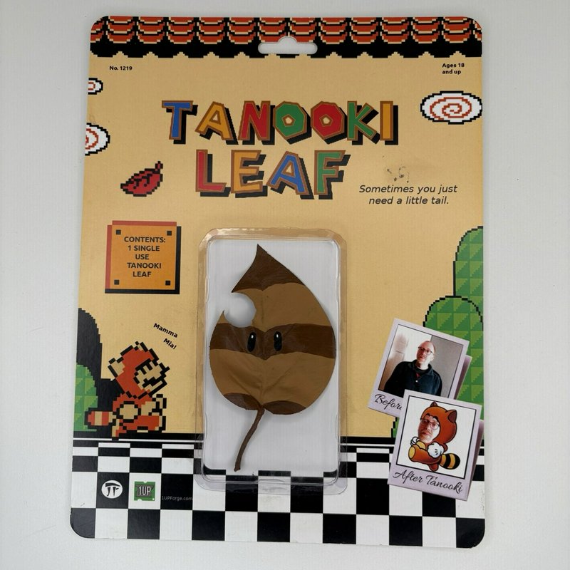 Tanooki Leaf 1UPForge 2019 Signed Mario Parody Art Toy Pop Culture Collectible