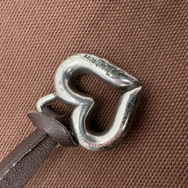 Brighton Oxblood Croc Leather Crossbody Silver Hearts All-Metal Chain Strap