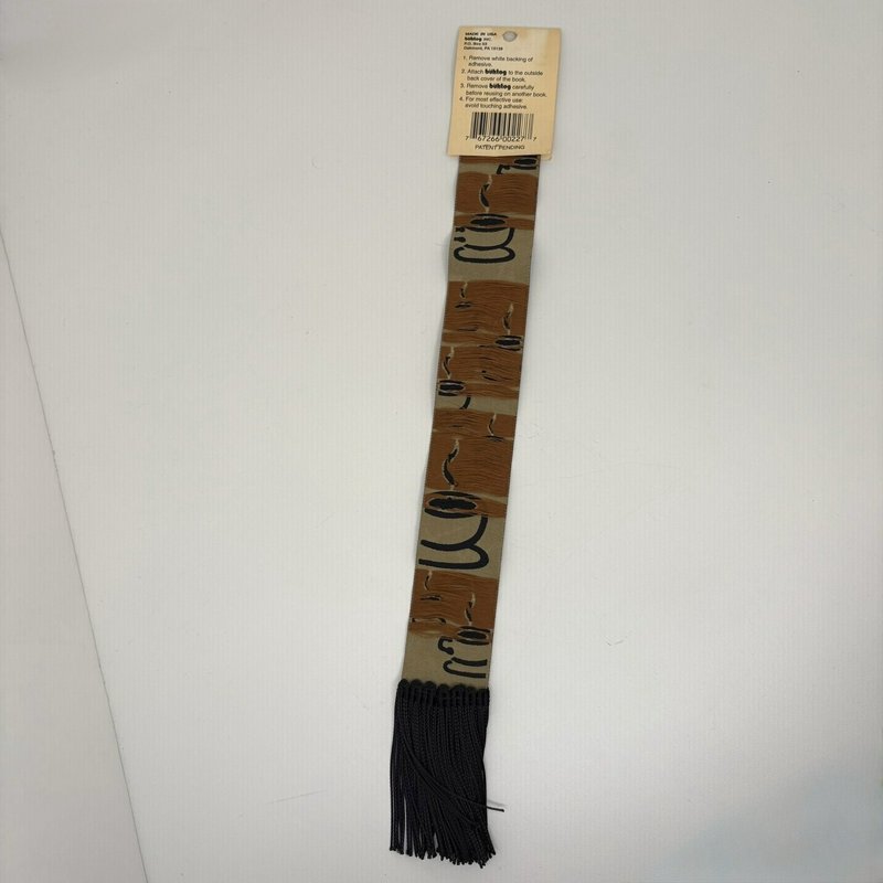 Büktog Reusable Adhesive Coffee Cup Tassel Bookmark "A Novel Idea" Made in USA