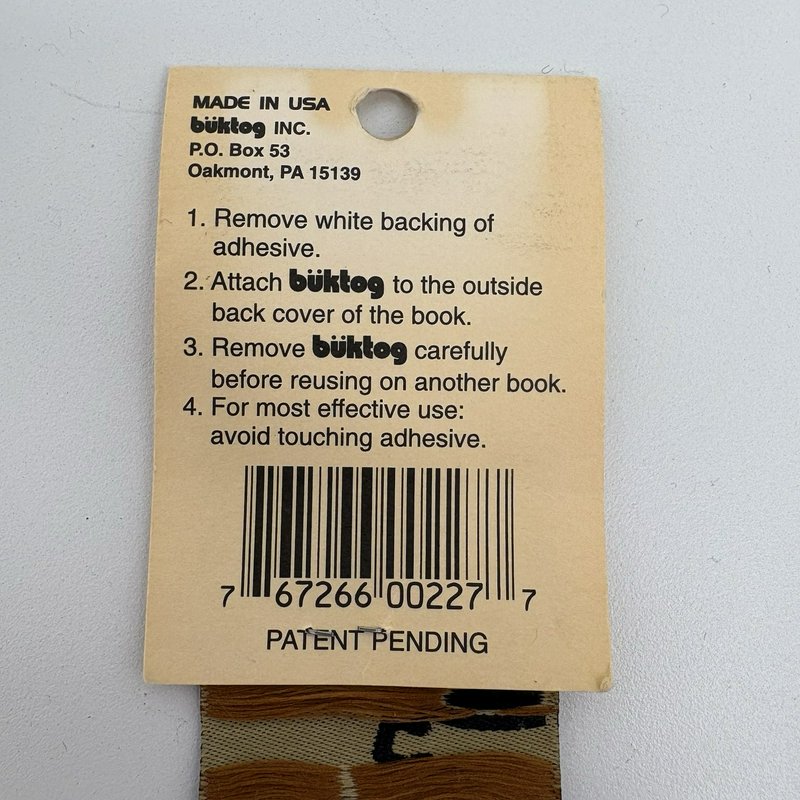 Büktog Reusable Adhesive Coffee Cup Tassel Bookmark "A Novel Idea" Made in USA