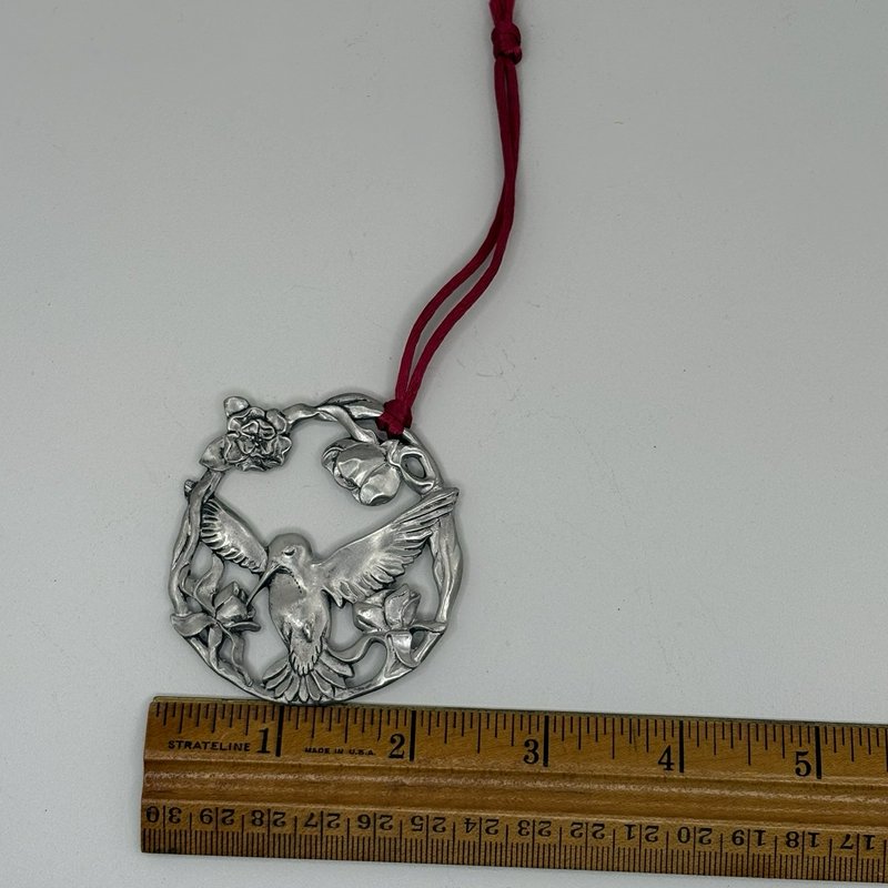 1996 Seagull Pewter Canada Hummingbird Ornament Floral Design Nature Wildlife