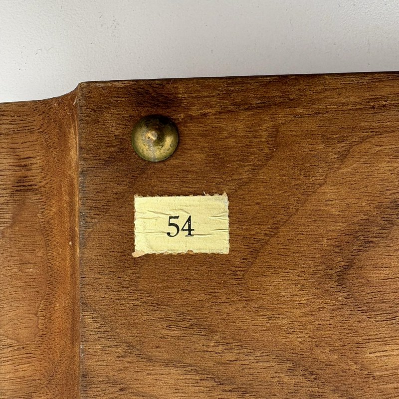 Ernest Sohn MCM Walnut Cheese Tray Copper Enamel Tree Inlay 1960s Signed