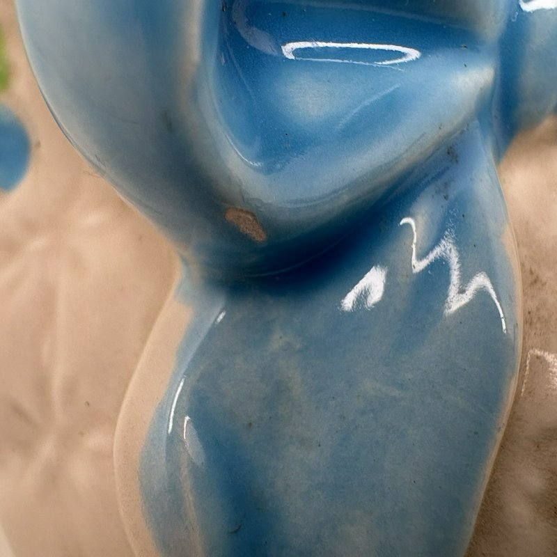 Vintage Lefton 1985 Baby Bootie Planter Pastel Flowers Ceramic Japan #04870